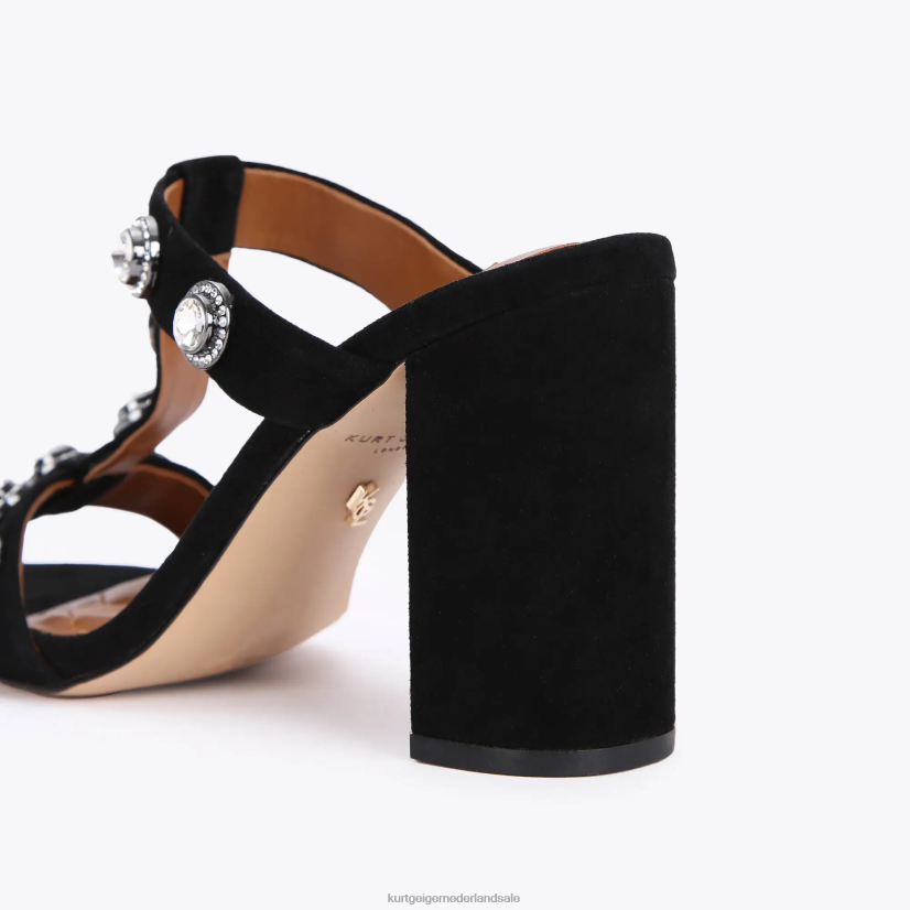 vrouwen Kurt Geiger N206R675 Londen Octavia blokmuilezel zwarte combinatie | schoenen