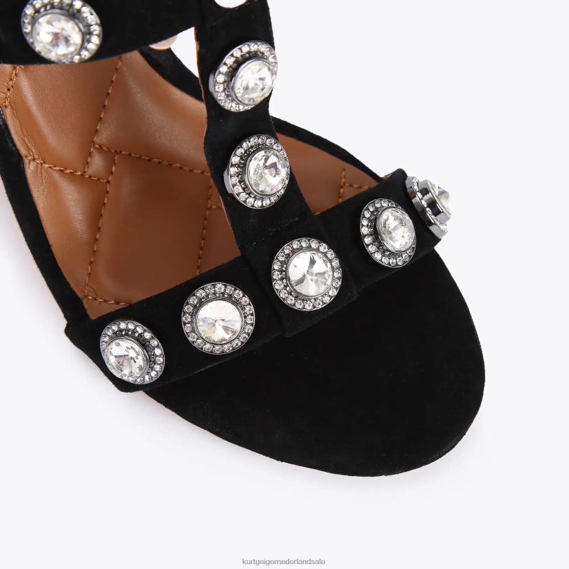 vrouwen Kurt Geiger N206R675 Londen Octavia blokmuilezel zwarte combinatie | schoenen