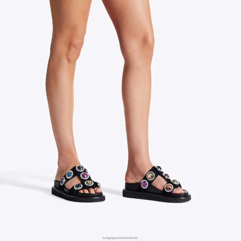 vrouwen Kurt Geiger N206R215 Londen orson kristallen sandaal zwart | schoenen