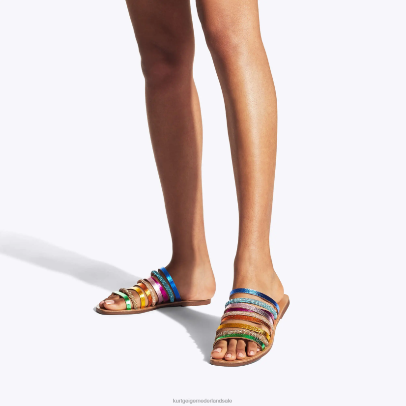 vrouwen Kurt Geiger N206R222 Londen Daisy regenboog metalen combinatie | schoenen