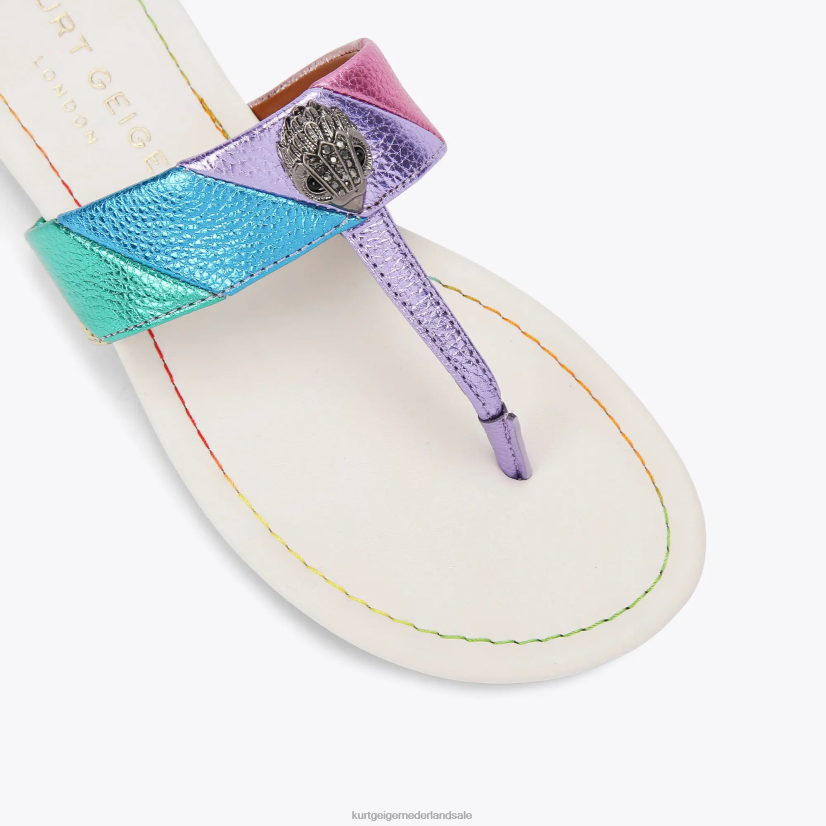 vrouwen Kurt Geiger N206R228 Londen kensington t-bar sandaal metalen combinatie | schoenen