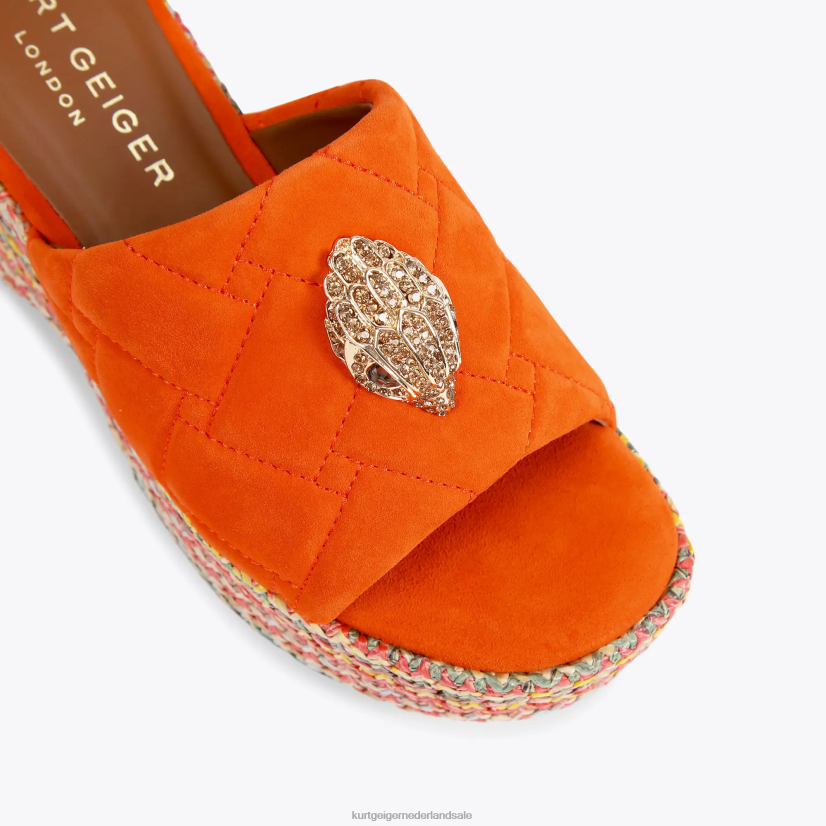 vrouwen Kurt Geiger N206R287 Londen Kensington wedge-muilezel oranje | schoenen