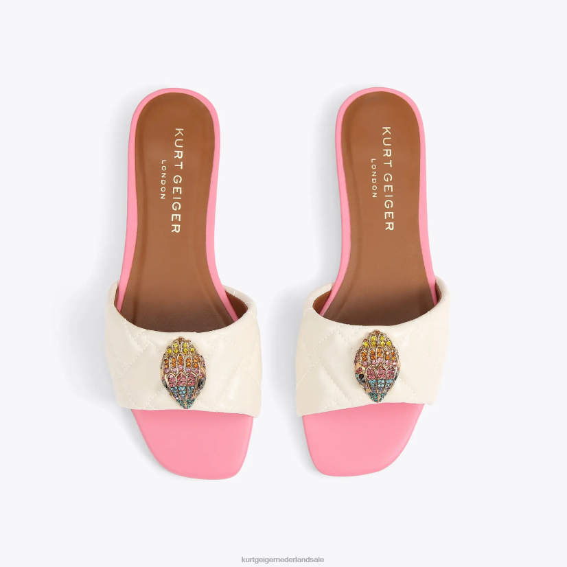 vrouwen Kurt Geiger N206R348 Londen Kensington platte sandaal bot combinatie | schoenen
