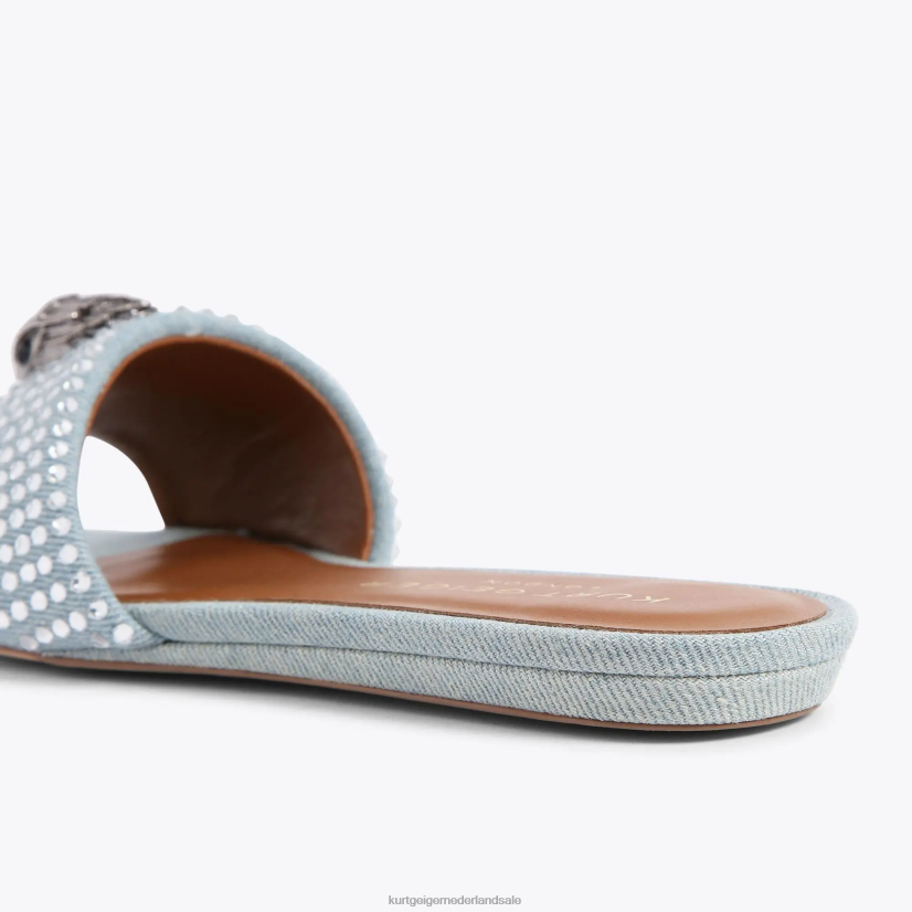 vrouwen Kurt Geiger N206R349 Londen Kensington platte sandaal blauw anders | schoenen