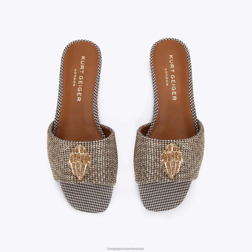 vrouwen Kurt Geiger N206R351 Londen Kensington platte sandaal beige | schoenen