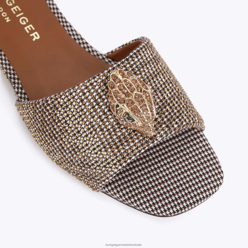 vrouwen Kurt Geiger N206R351 Londen Kensington platte sandaal beige | schoenen