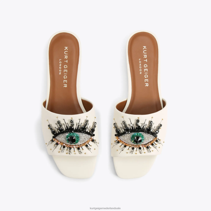 vrouwen Kurt Geiger N206R353 Platte sandaal met londen oog bot | schoenen