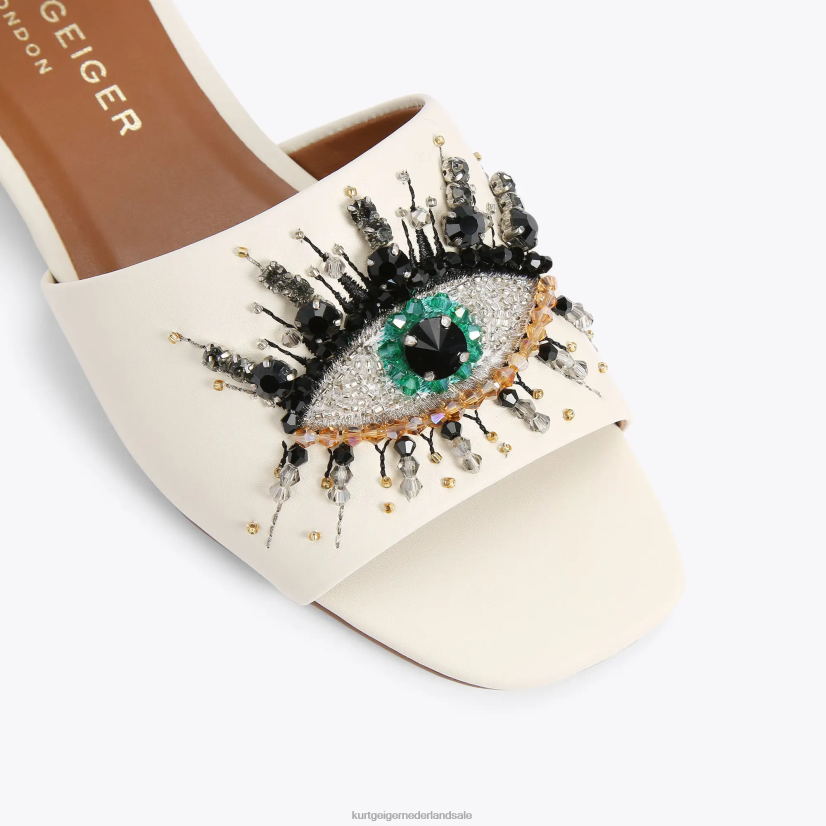 vrouwen Kurt Geiger N206R353 Platte sandaal met londen oog bot | schoenen