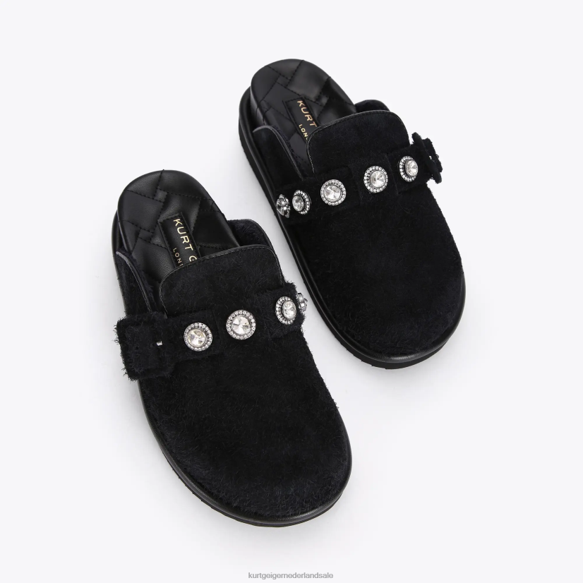 vrouwen Kurt Geiger N206R384 London Orson Crystal Mule zwart | schoenen