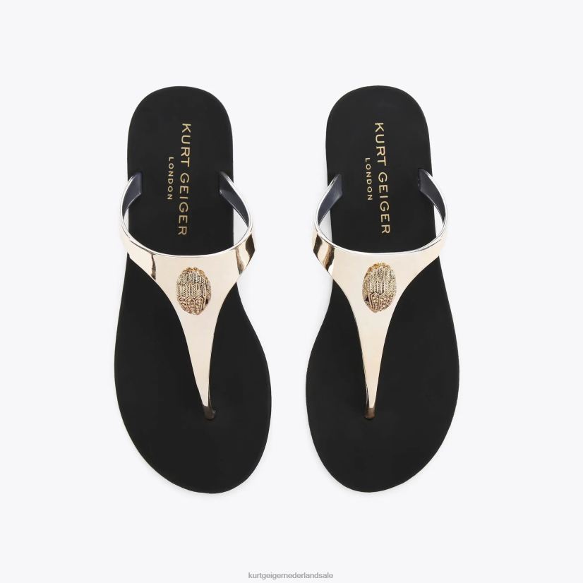 vrouwen Kurt Geiger N206R429 London Madison T-bar goud | schoenen