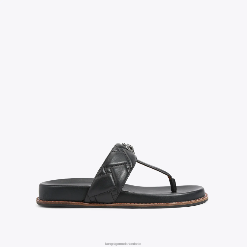 vrouwen Kurt Geiger N206R431 Londen kensington t-bar dik zwart | schoenen