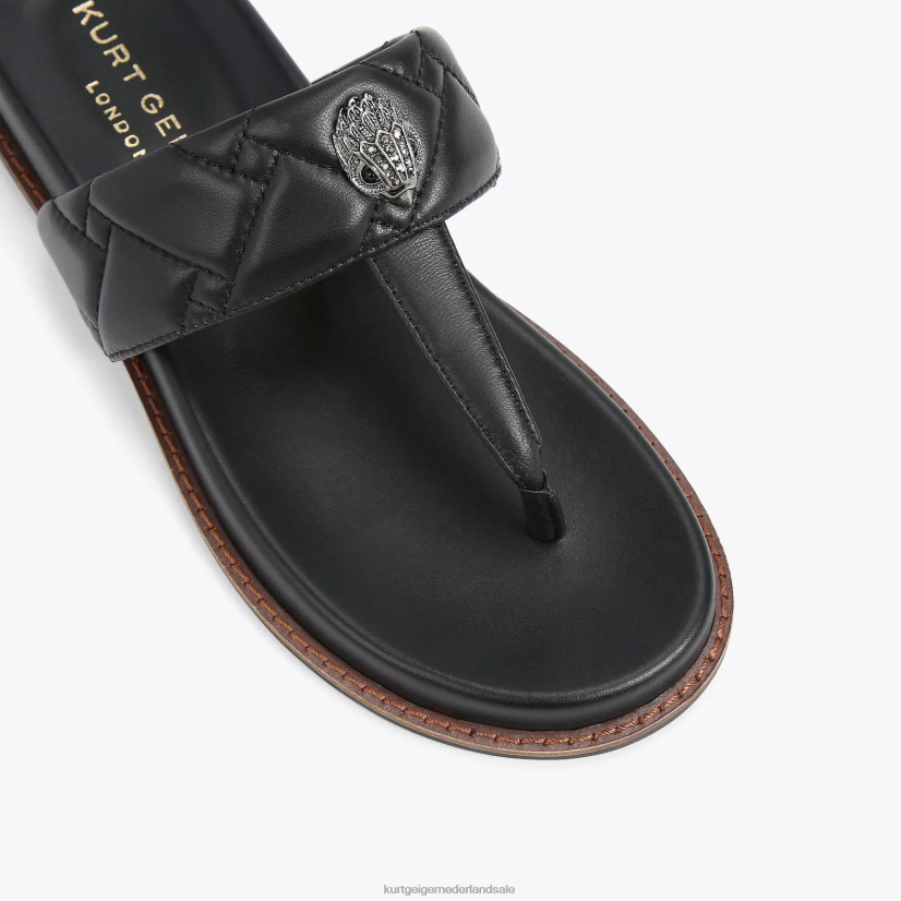 vrouwen Kurt Geiger N206R431 Londen kensington t-bar dik zwart | schoenen