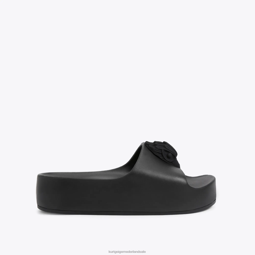 vrouwen Kurt Geiger N206R433 London Eagle dikke glijbaan zwart | schoenen