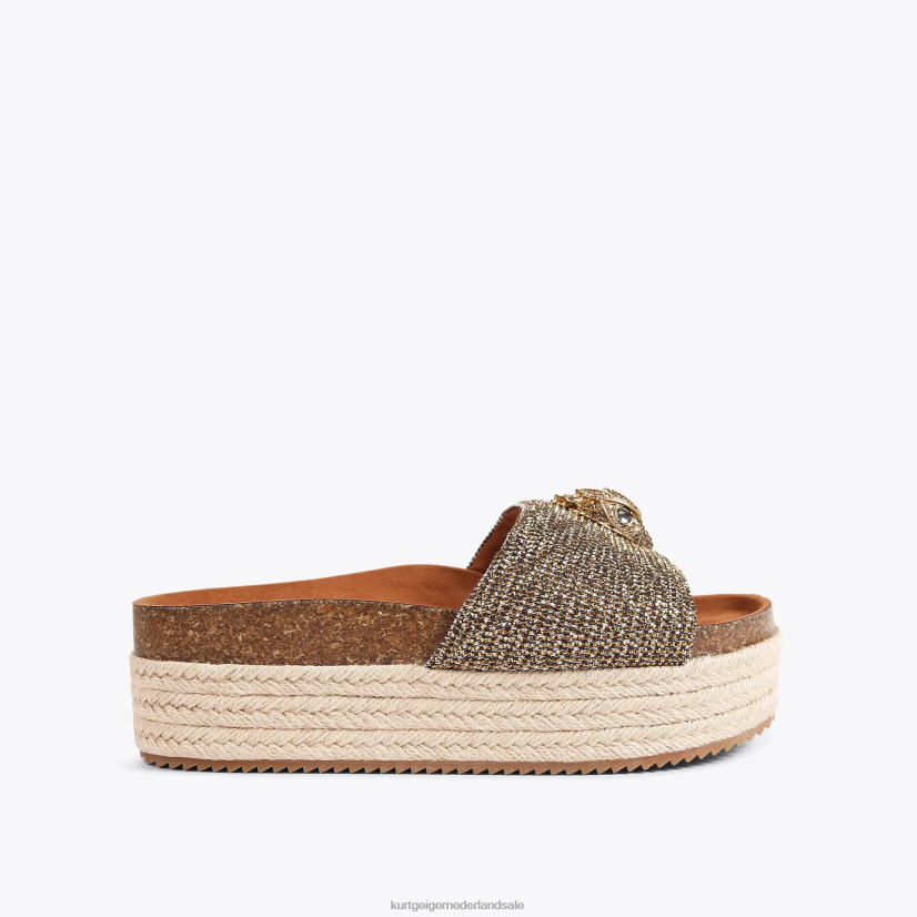 vrouwen Kurt Geiger N206R440 Londen kensington platvorm beige | schoenen