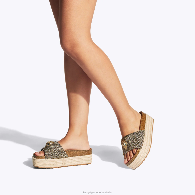 vrouwen Kurt Geiger N206R440 Londen kensington platvorm beige | schoenen