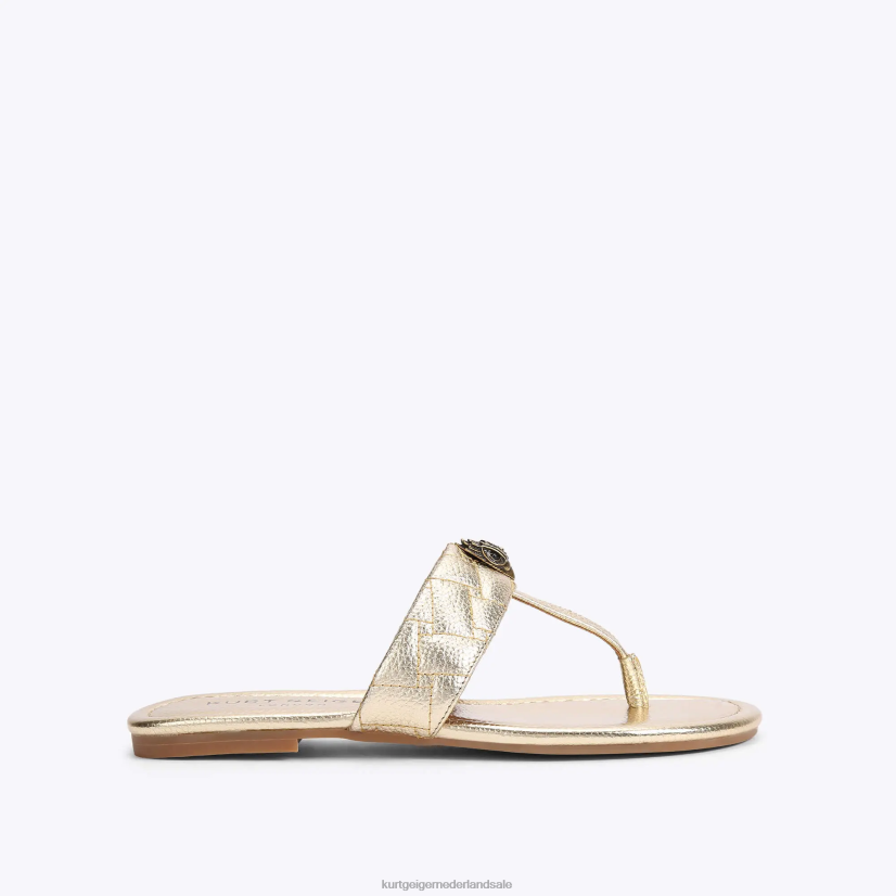vrouwen Kurt Geiger N206R448 Londen kensington t-bar sandaal goud | schoenen