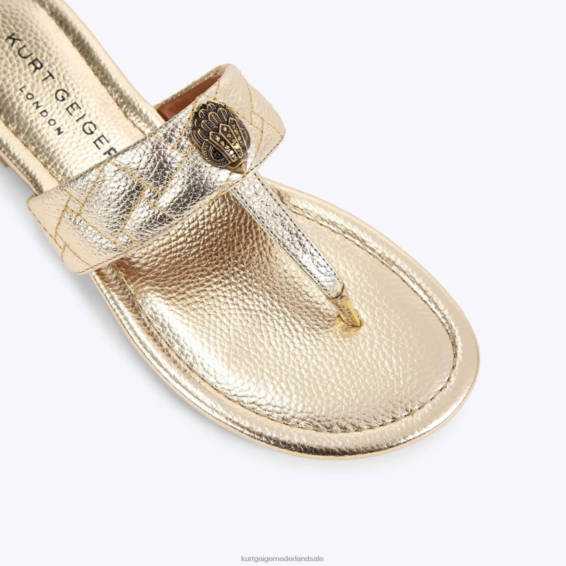 vrouwen Kurt Geiger N206R448 Londen kensington t-bar sandaal goud | schoenen