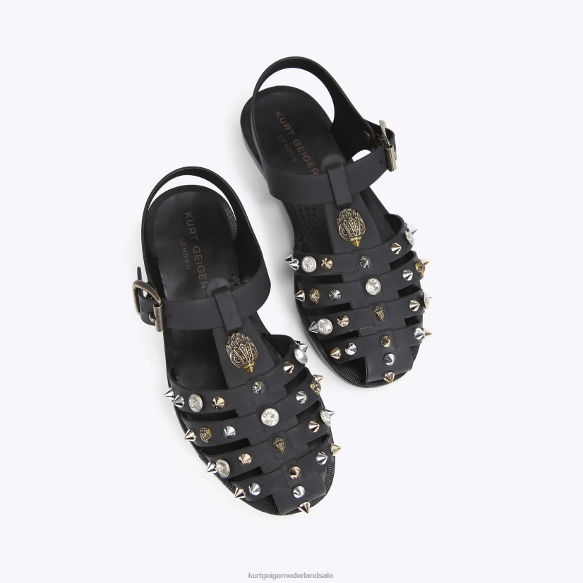 vrouwen Kurt Geiger N206R449 London Madelyn visserssandaal zwart | schoenen
