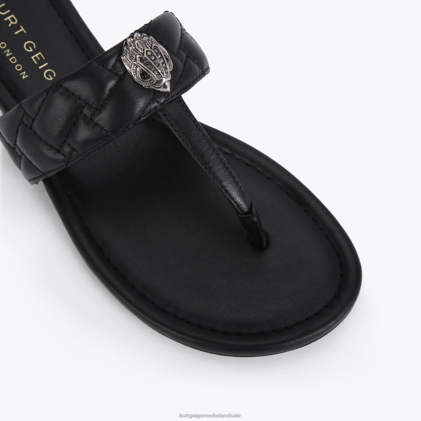 vrouwen Kurt Geiger N206R451 Londen kensington t-bar sandaal zwart | schoenen