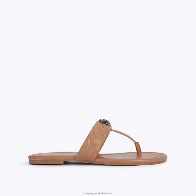 vrouwen Kurt Geiger N206R452 Londen kensington t-bar sandaal kameel | schoenen