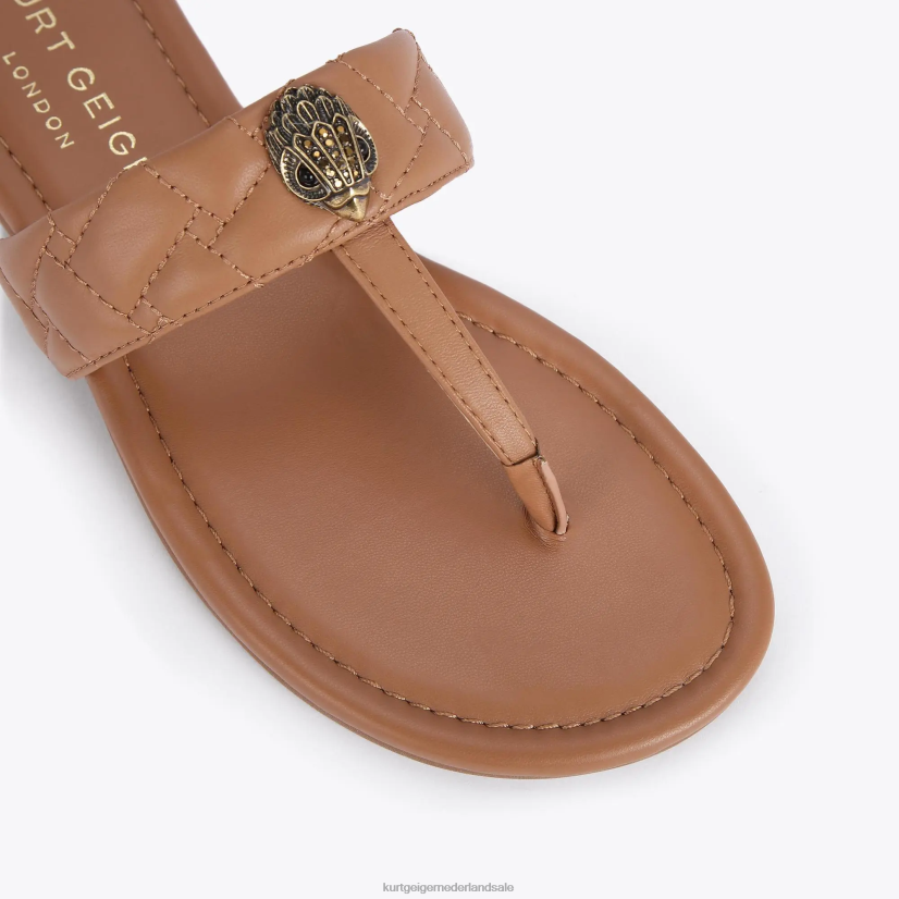 vrouwen Kurt Geiger N206R452 Londen kensington t-bar sandaal kameel | schoenen