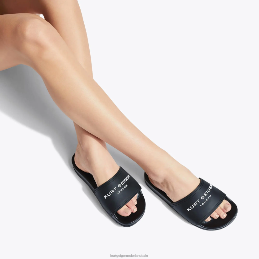 vrouwen Kurt Geiger N206R454 Londen kgl zwembadschuifregelaar zwart | schoenen