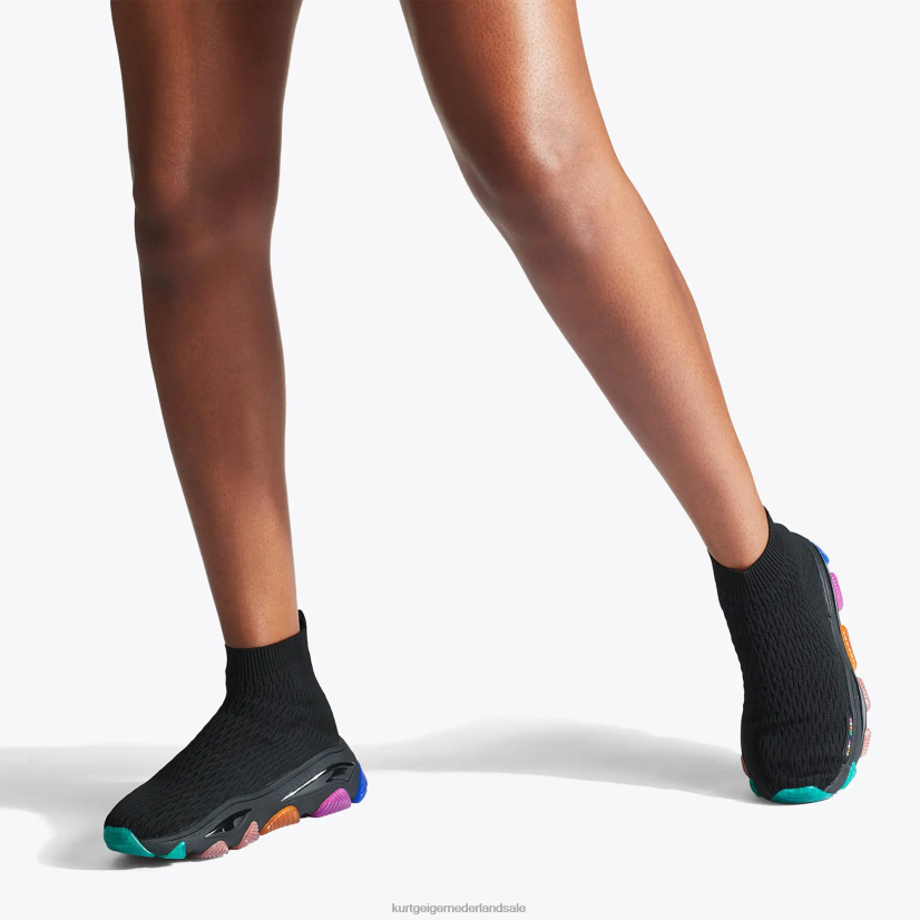 vrouwen Kurt Geiger N206R167 London Lettie gebreide sok zwarte combinatie | schoenen