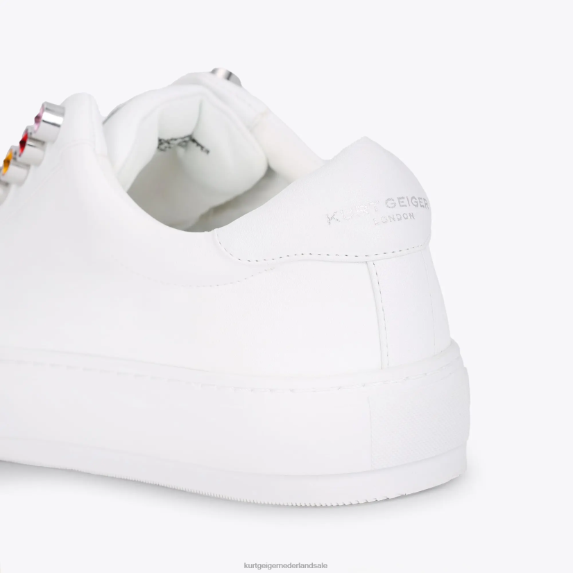 vrouwen Kurt Geiger N206R184 Londen Liiah dikke regenboog witte kam | schoenen