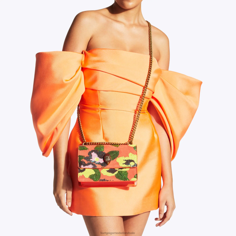 vrouwen Kurt Geiger N206R114 London Shoreditch kleine crossbody oranje | Tassen