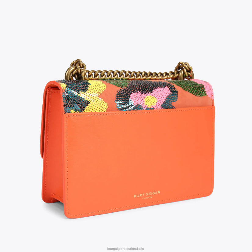 vrouwen Kurt Geiger N206R114 London Shoreditch kleine crossbody oranje | Tassen