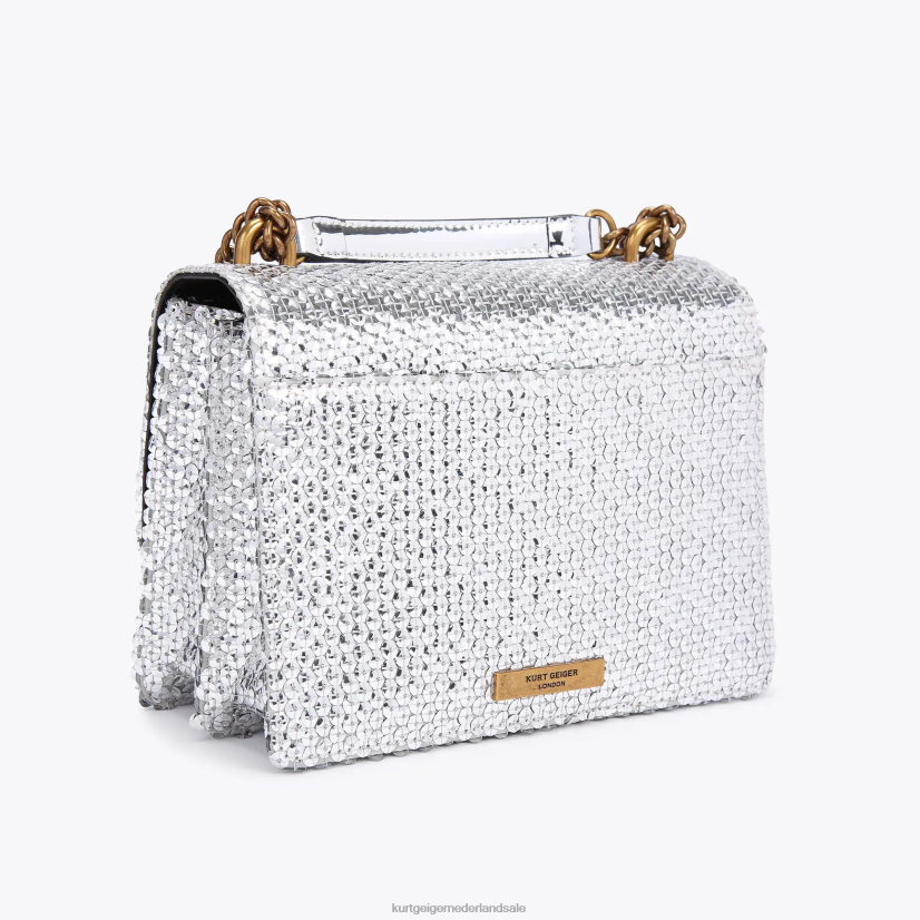 vrouwen Kurt Geiger N206R122 Londen Shoreditch crossbody zilver | Tassen
