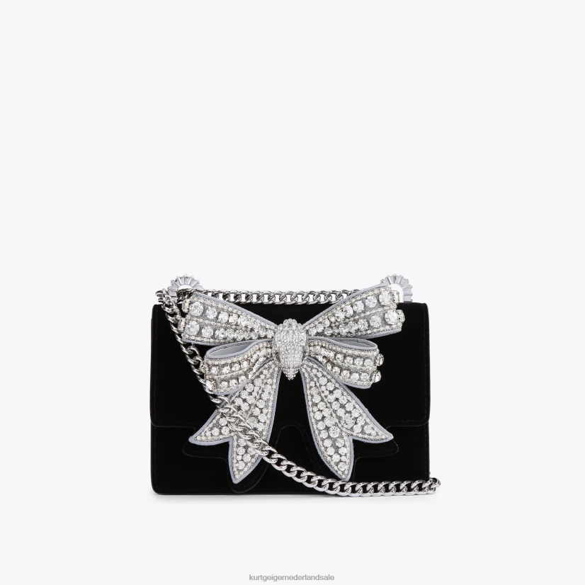 vrouwen Kurt Geiger N206R124 London Shoreditch kleine crossbody zwart wit | Tassen
