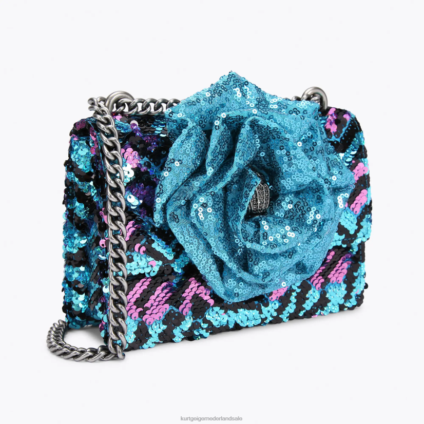vrouwen Kurt Geiger N206R126 London Shoreditch kleine crossbody turkoois | Tassen