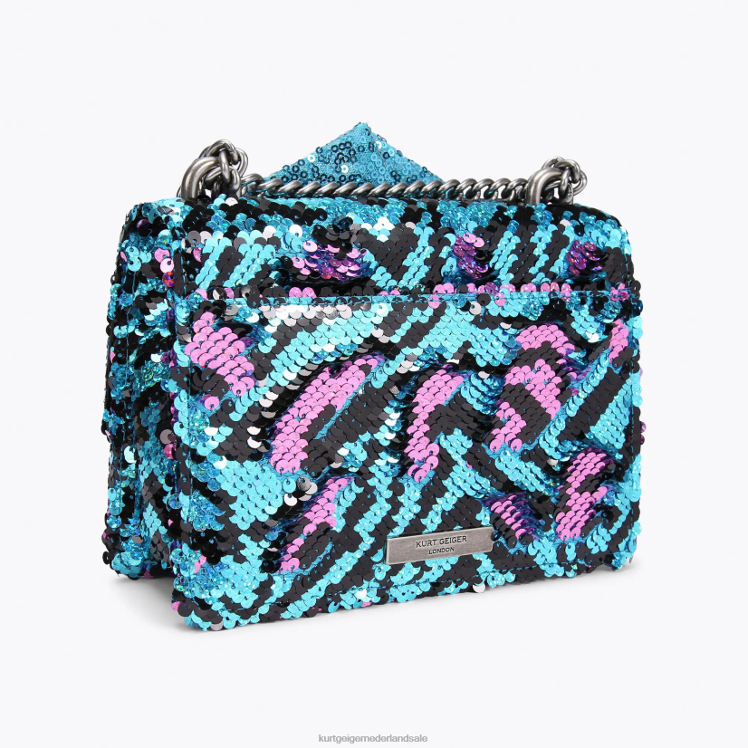 vrouwen Kurt Geiger N206R126 London Shoreditch kleine crossbody turkoois | Tassen