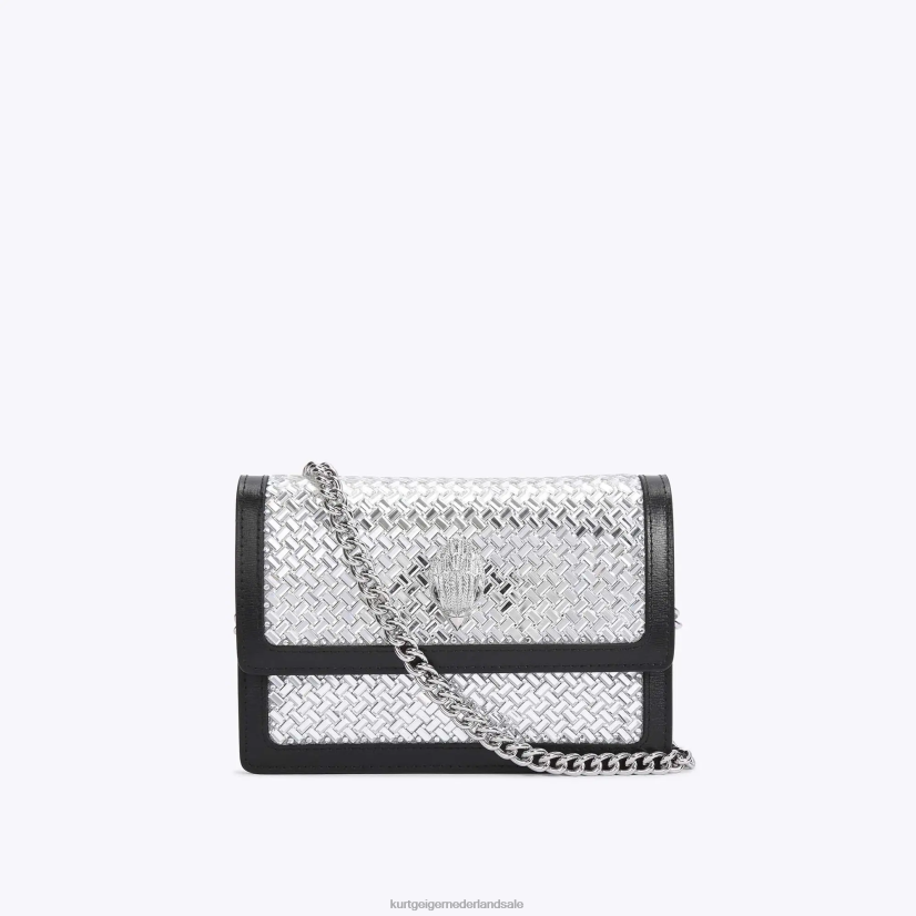 vrouwen Kurt Geiger N206R129 London Shoreditch kleine crossbody zilveren combinatie | Tassen
