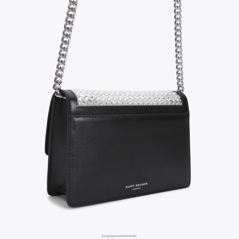 vrouwen Kurt Geiger N206R129 London Shoreditch kleine crossbody zilveren combinatie | Tassen