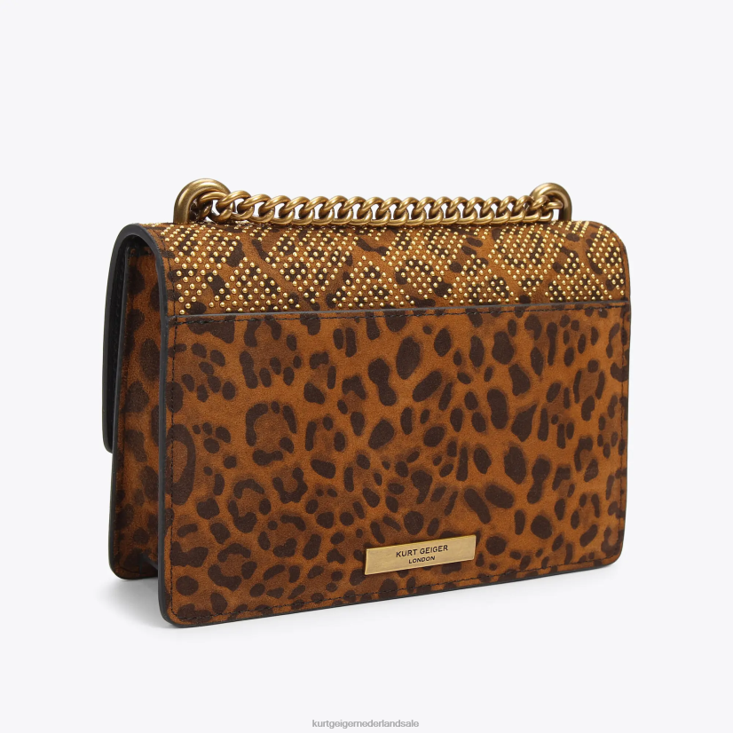 vrouwen Kurt Geiger N206R138 London Shoreditch kleine crossbody donkerbruine combinatie | Tassen