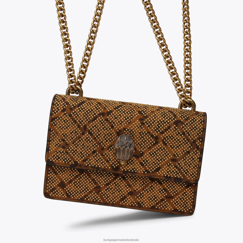 vrouwen Kurt Geiger N206R138 London Shoreditch kleine crossbody donkerbruine combinatie | Tassen
