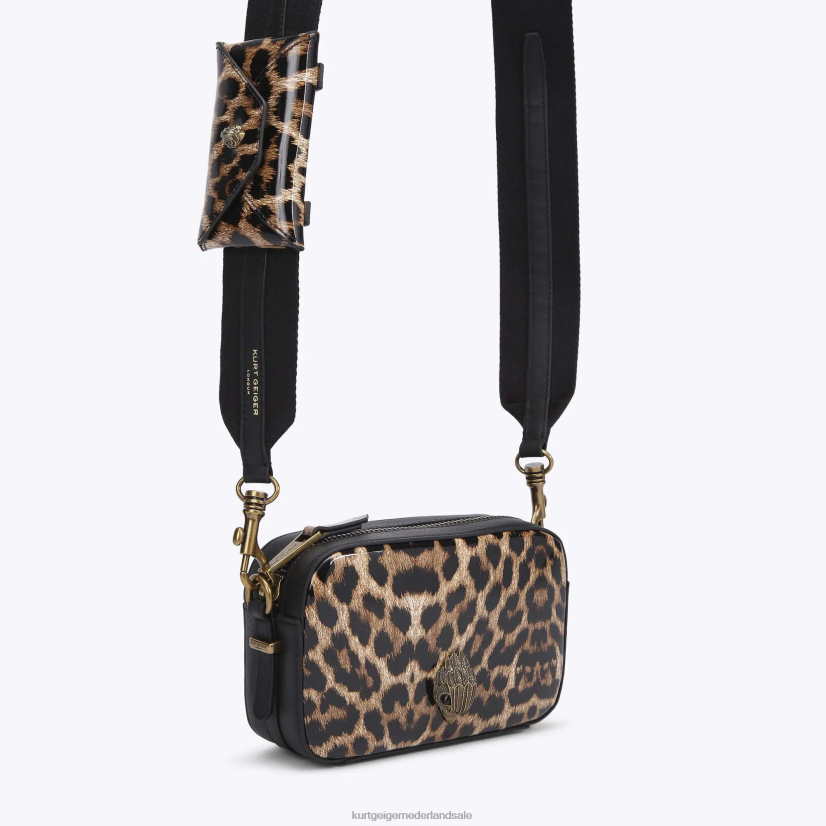 vrouwen Kurt Geiger N206R142 London Shoreditch kleine cameratas midden bruin | Tassen
