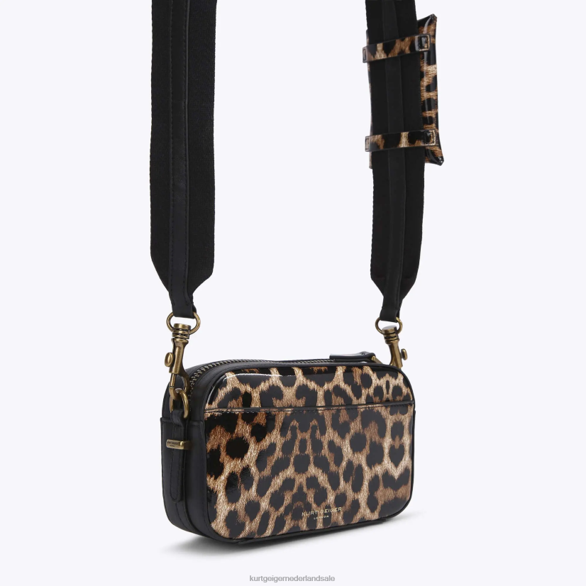 vrouwen Kurt Geiger N206R142 London Shoreditch kleine cameratas midden bruin | Tassen