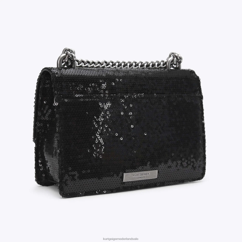 vrouwen Kurt Geiger N206R144 London Shoreditch kleine crossbody zwart | Tassen