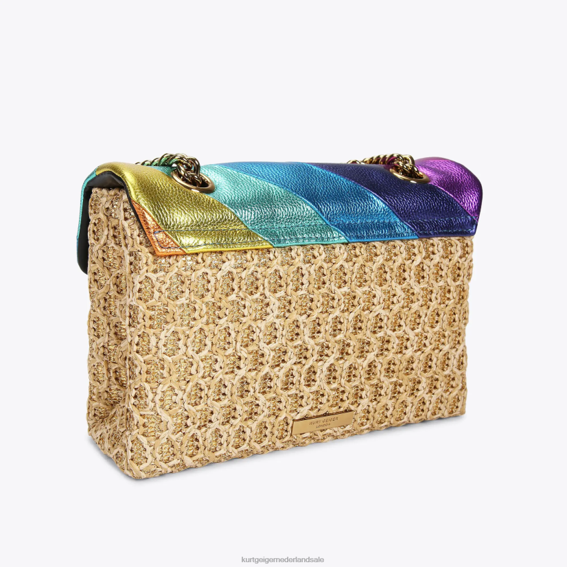 vrouwen Kurt Geiger N206R16 Londense Kensington tas van raffia meerdere/andere | Tassen