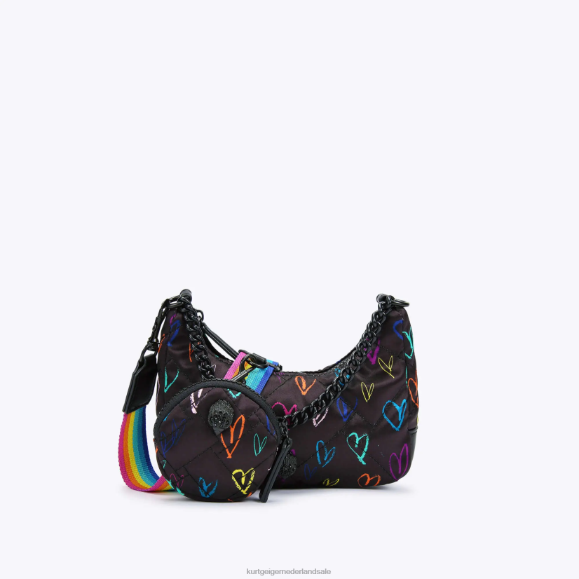 vrouwen Kurt Geiger N206R279 London gerecyclede kleine multi-crossbody zwart anders | Tassen