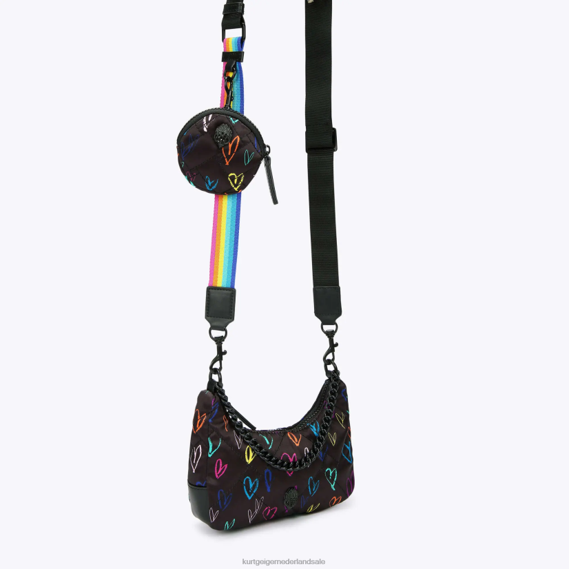 vrouwen Kurt Geiger N206R279 London gerecyclede kleine multi-crossbody zwart anders | Tassen
