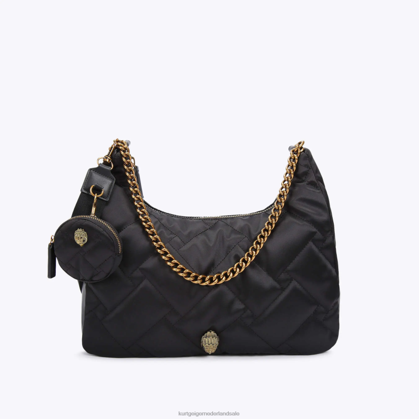 vrouwen Kurt Geiger N206R281 Londen gerecycleerde grote hobo zwart | Tassen