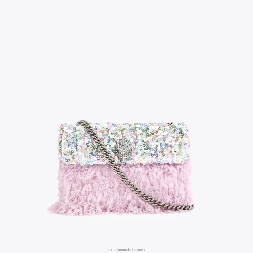 vrouwen Kurt Geiger N206R43 Londen pailletten medium kensington roze combinatie | Tassen