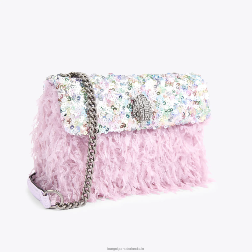 vrouwen Kurt Geiger N206R43 Londen pailletten medium kensington roze combinatie | Tassen
