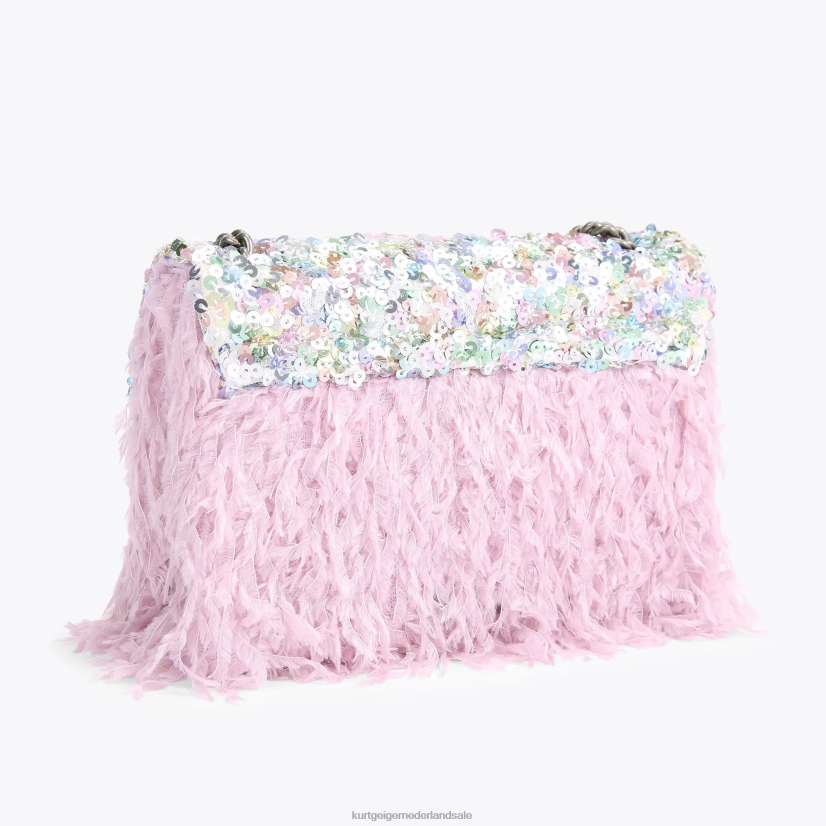 vrouwen Kurt Geiger N206R43 Londen pailletten medium kensington roze combinatie | Tassen