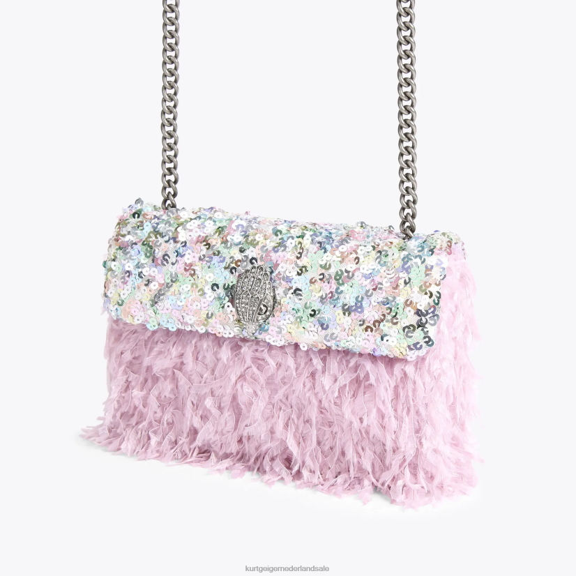 vrouwen Kurt Geiger N206R43 Londen pailletten medium kensington roze combinatie | Tassen