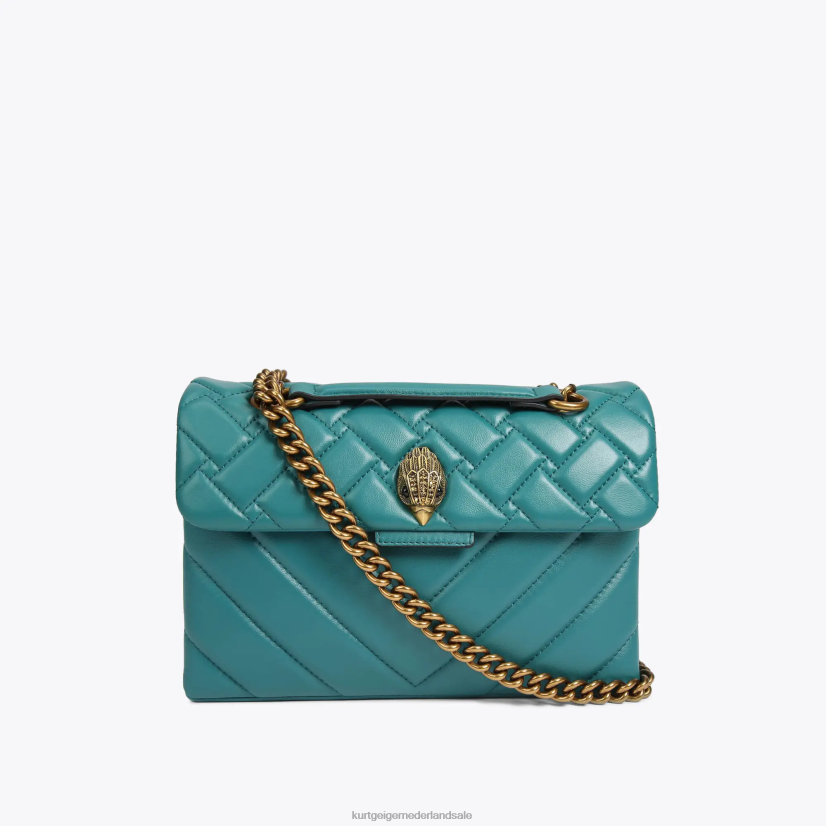 vrouwen Kurt Geiger N206R48 Londen leren Kensington tas benzine | Tassen